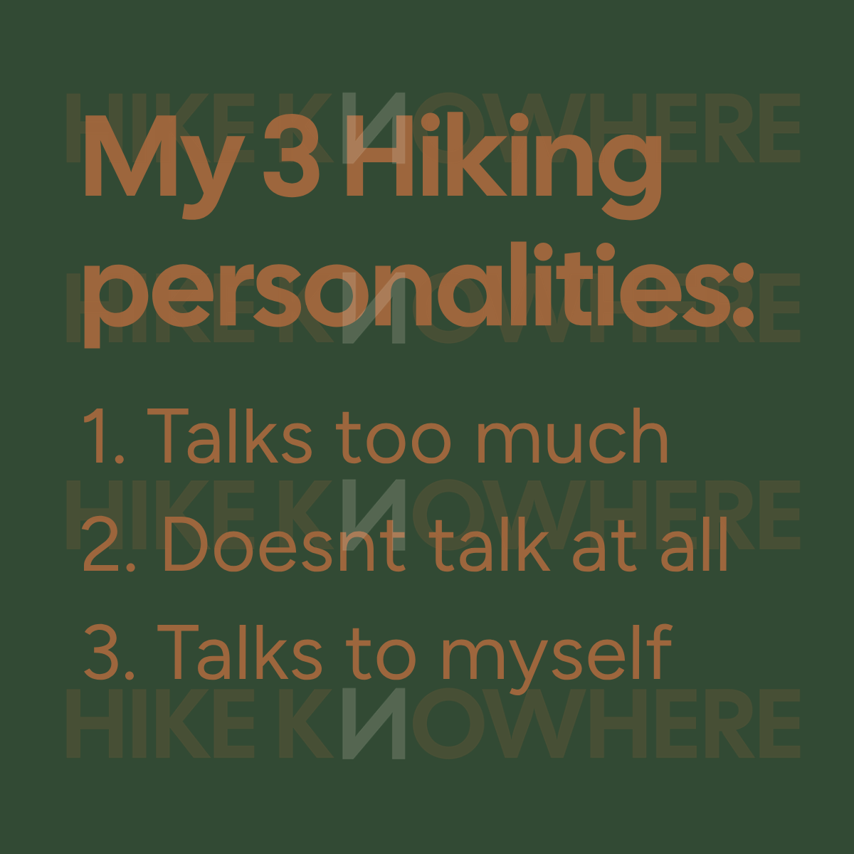 Hiking Personalities Tee