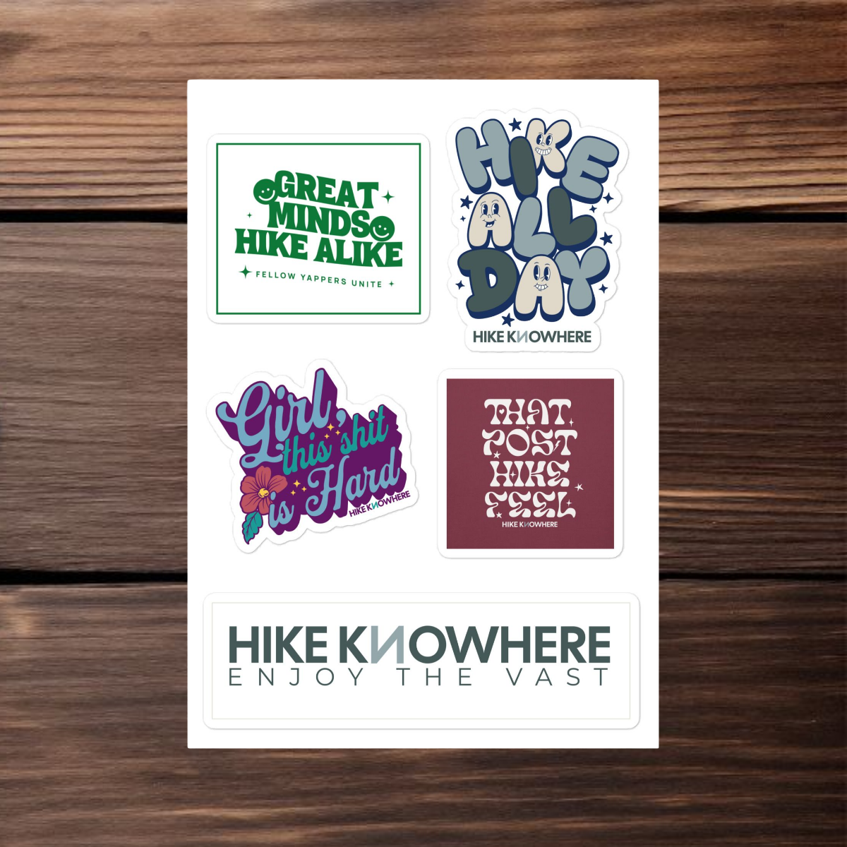 Hike Knowhere Sticker Sheet