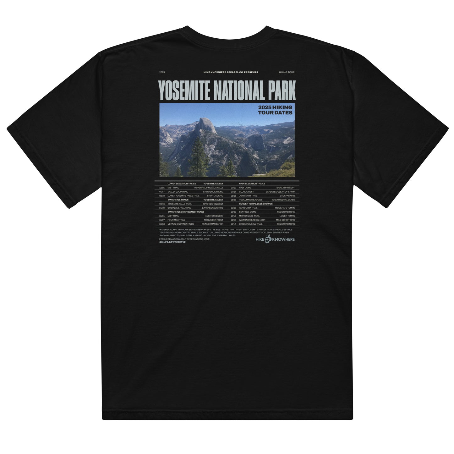 Yosemite Hiking Tour Graphic Tee