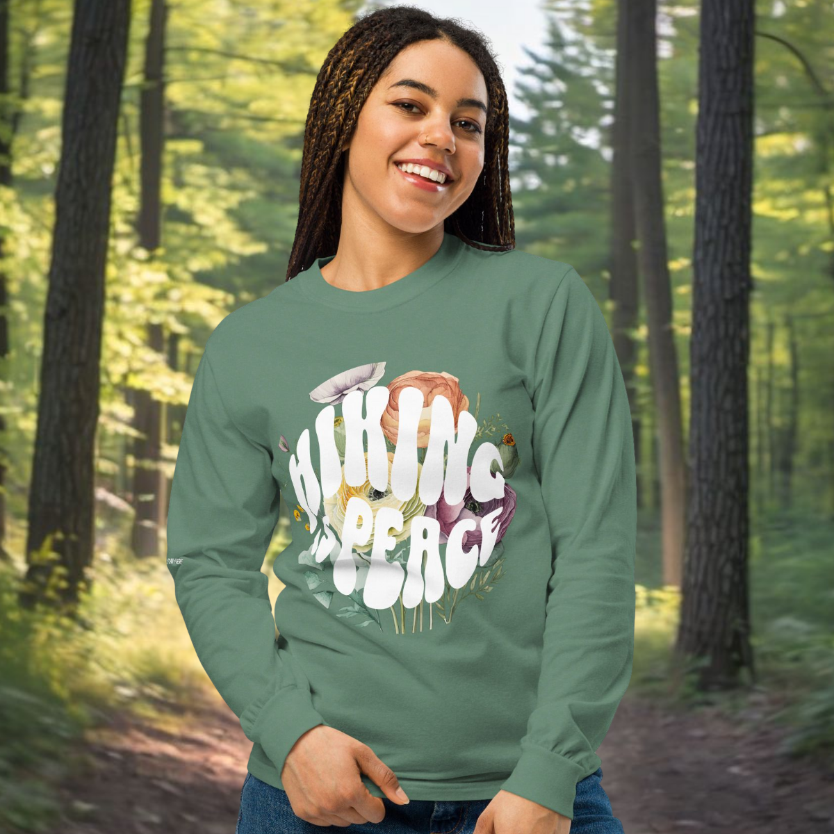 Hiking Is Peace Long-Sleeve Tee
