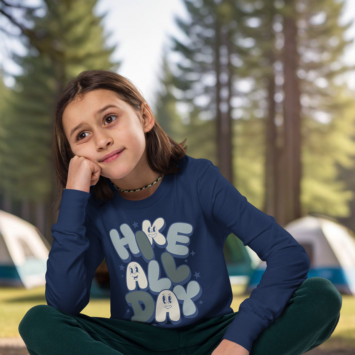 Hike All Day Kids Long Sleeve Tee